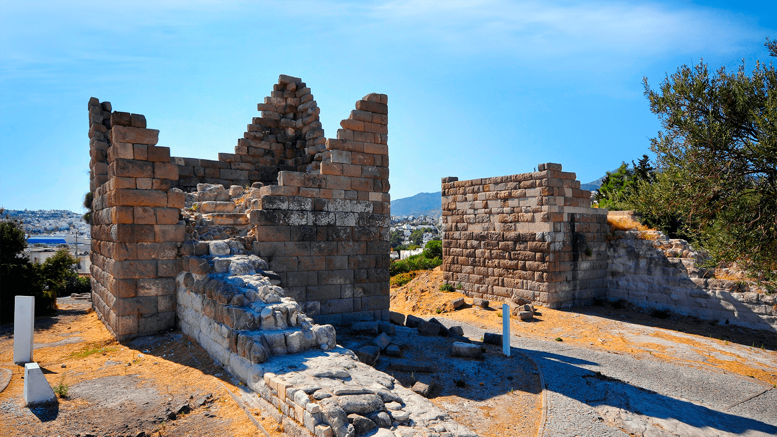 The myndos gate is the best-preserved part of the city walls in bodrum that have survived